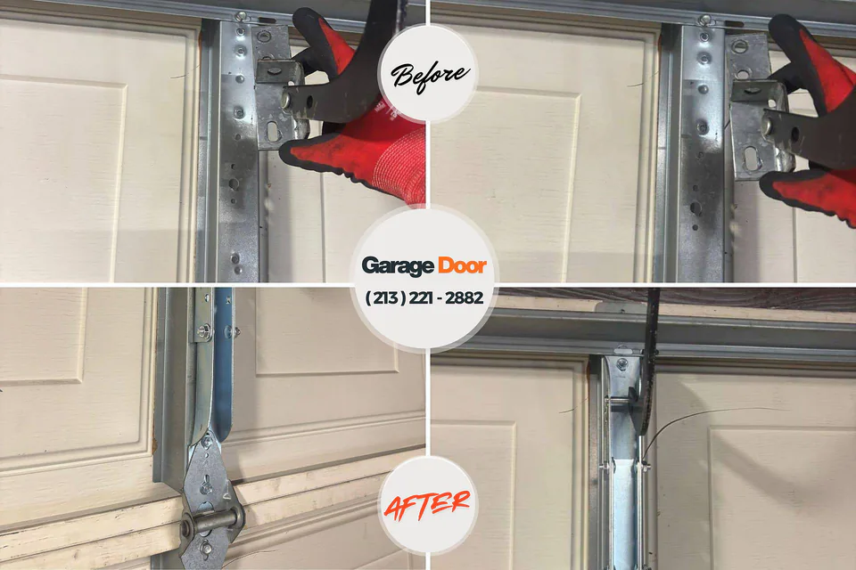 Before and after: garage door repair Springfield, FL